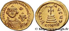 Byzantine coins HERACLIUS and HERACLIUS CONSTANTINE Type : Solidus  Date : 613-616  Mint name / Town : Constantinople  Metal : gold  Millesimal fineness : 1.000  ‰ Diameter : 19,5  mm Orientation dies