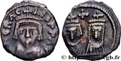 Byzantine coins HERACLIUS, HERACLIUS CONSTANTINE and MARTINA Type : Demi-silique  Date : 614-626  Mint name / Town : Carthage  Metal : silver  Diameter : 12  mm Orientation dies : 12  h. Weight : 0,72