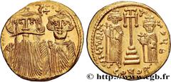 Byzantine coins CONSTANS II, CONSTANTINE IV, HERACLIUS and TIBERIUS Type : Solidus  Date : 661-663  Mint name / Town : Constantinople  Metal : gold  Diameter : 19,5  mm Orientation dies : 7  h. Weight