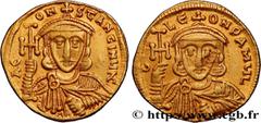 Byzantine coins CONSTANTINE V and LEO IV Type : Solidus  Date : 741-751  Mint name / Town : Constantinople  Metal : copper  Millesimal fineness : 1,000  ‰ Diameter : 19,5  mm Orientation dies : 6  h. 