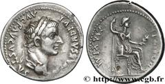 Roman coins TIBERIUS Type : Denier  Date : c. 15-37  Mint name / Town : Lyon  Metal : silver  Millesimal fineness : 900  ‰ Diameter : 20  mm Orientation dies : 3  h. Weight : 2,65  g. Rarity : R1  Obv