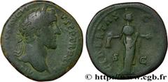 Roman coins ANTONINUS PIUS Type : Sesterce  Date : 153-154  Mint name / Town : Rome  Metal : copper  Diameter : 32,5  mm Orientation dies : 10  h. Weight : 22,03  g. Rarity : R2  Obverse legend : ANTO