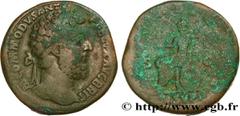 Roman coins COMMODUS Type : Sesterce  Date : 189  Mint name / Town : Rome  Metal : copper  Millesimal fineness : 700  ‰ Diameter : 30,5  mm Orientation dies : 12  h. Weight : 24,55  g. Rarity : R1  Of