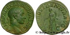 Roman coins SEVERUS ALEXANDER Type : Sesterce  Date : 234  Mint name / Town : Rome  Metal : copper  Diameter : 30  mm Orientation dies : 12  h. Weight : 24,40  g. Officine : 5e  Obverse legend : IMP A