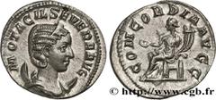 Roman coins OTACILIA SEVERA Type : Antoninien  Date : 247  Mint name / Town : Rome  Metal : billon  Millesimal fineness : 450  ‰ Diameter : 21  mm Orientation dies : 1  h. Weight : 3,10  g. Officine :