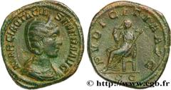 Roman coins OTACILIA SEVERA Type : Sesterce  Date : 245  Mint name / Town : Rome  Metal : copper  Diameter : 32  mm Orientation dies : 12  h. Weight : 21,58  g. Rarity : R1  Officine : 4e  Obverse leg