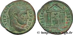 Roman coins MAXENTIUS Type : Follis ou nummus  Date : 308-310  Mint name / Town : Rome  Metal : copper  Diameter : 24,5  mm Orientation dies : 6  h. Weight : 8,04  g. Officine : 1re  Obverse legend : 