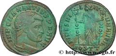 Roman coins MAXENTIUS Type : Follis ou nummus  Date : 309-312  Mint name / Town : Ostie  Metal : copper  Diameter : 25  mm Orientation dies : 12  h. Weight : 6,46  g. Rarity : R1  Officine : 3e  Obver