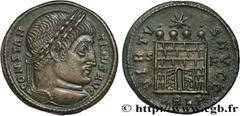 Roman coins CONSTANTINE I THE GREAT Type : Centenionalis ou nummus  Date : 327-328  Mint name / Town : Arles  Metal : copper  Diameter : 20  mm Orientation dies : 11  h. Weight : 3,23  g. Officine : 2