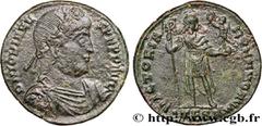 Roman coins JOVIAN Type : Double maiorina  Date : 363-364  Mint name / Town : Thessalonique  Metal : copper  Diameter : 27  mm Orientation dies : 6  h. Weight : 7,92  g. Rarity : R2  Officine : 1re  O