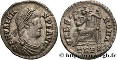Roman coins VALENS Type : Silique  Date : 367-375  Mint name / Town : Trèves  Metal : silver  Millesimal fineness : 900  ‰ Diameter : 18  mm Orientation dies : 1  h. Weight : 1,81  g. Rarity : R1  Obv