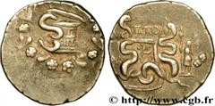 LYDIA - TRALLES Cistophore c. 130 AC. Lydie, Tralles R1 silver (24mm, 12,57g, 12h) Obverse : Anépigraphe Ciste mystique de laquelle s'échappe un serpent ; le tout dans une couronne dionysiaque Reverse