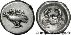 Greek Coins SICILY - AKRAGAS Type : Didrachme  Date : c. 500-495 AC.  Mint name / Town : Agrigente, Sicile  Metal : silver  Diameter : 20,5  mm Orientation dies : 9  h. Weight : 8,40  g. Rarity : R2  