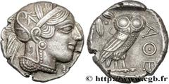 Greek Coins ATTICA - ATHENS Type : Tétradrachme  Date : c. 430 AC.  Mint name / Town : Athènes  Metal : silver  Diameter : 25  mm Orientation dies : 9  h. Weight : 17,18  g. Obverse legend : Anépigrap