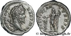 Roman coins SEPTIMIUS SEVERUS Type : Denier  Date : 201  Mint name / Town : Rome  Metal : silver  Millesimal fineness : 550  ‰ Diameter : 19  mm Orientation dies : 6  h. Weight : 3,54  g. Rarity : R1 