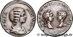 Roman coins JULIA DOMNA, CARACALLA and GETA Type : Denier  Date : émission dynastique  Date : 201  Mint name / Town : Rome  Metal : silver  Millesimal fineness : 550  ‰ Diameter : 17  mm Orientation d