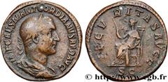 Roman coins GORDIAN I AFRICANUS Type : Sesterce  Date : janvier - février  Mint name / Town : Rome  Metal : copper  Diameter : 30  mm Orientation dies : 12  h. Weight : 19,72  g. Rarity : R3  Officine