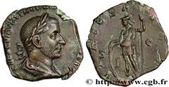 Roman coins TREBONIANUS GALLUS Type : Sesterce  Date : fin 251 - mi 252  Date : 251-252  Mint name / Town : Rome  Metal : copper  Diameter : 26  mm Orientation dies : 1  h. Weight : 14,00  g. Rarity :