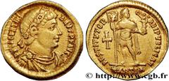 Roman coins VALENTINIAN I Type : Solidus  Date : 364  Mint name / Town : Antioche  Metal : gold  Diameter : 20,5  mm Orientation dies : 6  h. Weight : 4,41  g. Rarity : R2  Officine : 10e  Obverse leg