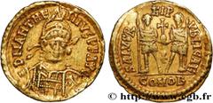 Roman coins ANTHEMIUS Type : Solidus  Date : 467-472  Mint name / Town : Rome  Metal : gold  Millesimal fineness : 1000  ‰ Diameter : 20  mm Orientation dies : 6  h. Weight : 4,40  g. Rarity : R3  Obv