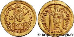 Roman coins LEO I Type : Solidus  Date : 457-462  Mint name / Town : Constantinople  Metal : gold  Diameter : 19,5  mm Orientation dies : 6  h. Weight : 4,60  g. Officine : 6e  Obverse legend : D N LE