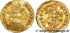Byzantine coins ANASTASIUS Type : Tremissis  Date : c. 491-518  Mint name / Town : Constantinople  Metal : gold  Millesimal fineness : 1000  ‰ Diameter : 14  mm Orientation dies : 6  h. Weight : 1,43 