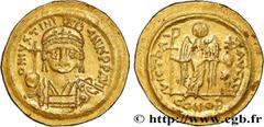 Byzantine coins JUSTINIAN I Type : Solidus  Date : 542-565  Mint name / Town : Constantinople  Metal : gold  Millesimal fineness : 1000  ‰ Diameter : 20,5  mm Orientation dies : 6  h. Weight : 4,49  g