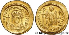 Byzantine coins JUSTINIAN I Type : Solidus   Date : 545-565  Mint name / Town : Constantinople  Metal : gold  Millesimal fineness : 1000  ‰ Diameter : 21  mm Orientation dies : 6  h. Weight : 4,42  g.