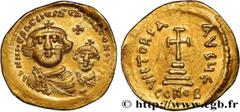 Byzantine coins HERACLIUS and HERACLIUS CONSTANTINE Type : Solidus  Date : 616-625  Mint name / Town : Constantinople  Metal : gold  Millesimal fineness : 1.000  ‰ Diameter : 19,5  mm Orientation dies