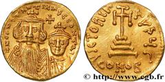 Byzantine coins CONSTANS II and CONSTANTINE IV Type : Solidus  Date : 654-659  Mint name / Town : Constantinople  Metal : gold  Millesimal fineness : 1.000  ‰ Diameter : 20,5  mm Orientation dies : 6 
