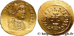 Byzantine coins CONSTANTINE IV, HERACLIUS and TIBERIUS Type : Tremissis  Date : c. 668-685  Mint name / Town : Syracuse  Metal : gold  Millesimal fineness : 1000  ‰ Diameter : 16,5  mm Orientation die