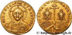 Byzantine coins CONSTANTINE VII PORPHYROGENITUS Type : Solidus   Date : 945-955  Mint name / Town : Constantinople  Metal : gold  Diameter : 20  mm Orientation dies : 6  h. Weight : 4,31  g. Rarity : 