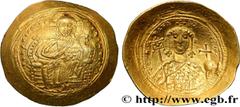 Byzantine coins CONSTANTINE IX MONOMACHOS Type : Histamenon nomisma  Date : c. 1050  Mint name / Town : Constantinople  Metal : gold  Diameter : 25,5  mm Orientation dies : 6  h. Weight : 4,36  g. Rar