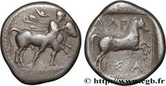 Greek Coins THESSALY - LARISSA Type : Drachme  Date : c. 440-400 AC.  Mint name / Town : Thessalie, Larissa  Metal : silver  Diameter : 19  mm Orientation dies : 6  h. Weight : 5,57  g. Rarity : R1  O