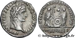 Roman coins AUGUSTUS, CAIUS and LUCIUS Type : Denier  Date : 2 AC. - AD. 12  Mint name / Town : Lyon  Metal : silver  Millesimal fineness : 900  ‰ Diameter : 19,5  mm Orientation dies : 7  h. Weight :