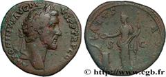 Roman coins ANTONINUS PIUS Type : Sesterce  Date : 147  Mint name / Town : Rome  Metal : copper  Diameter : 32  mm Orientation dies : 12  h. Weight : 24,14  g. Rarity : R1  Officine : 3e  Obverse lege