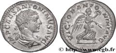 Roman coins ELAGABALUS Type : Antoninien  Date : mars  Date : 219  Mint name / Town : Rome  Metal : silver  Diameter : 21  mm Orientation dies : 6  h. Weight : 3,79  g. Obverse legend : IMP CAES ANTON