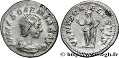 Roman coins JULIA SOAEMIAS Type : Denier  Date : 220-222  Mint name / Town : Rome  Metal : silver  Millesimal fineness : 500  ‰ Diameter : 19,5  mm Orientation dies : 6  h. Weight : 2,69  g. Rarity : 