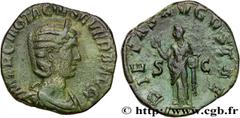 Roman coins OTACILIA SEVERA Type : Sesterce  Date : 249  Mint name / Town : Rome  Metal : copper  Diameter : 27,5  mm Orientation dies : 12  h. Weight : 18,01  g. Rarity : R1  Officine : 4e  Obverse l