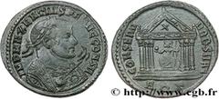 Roman coins MAXENTIUS Type : Follis ou nummus  Date : janvier  Mint name / Town : Aquilée  Metal : copper  Diameter : 5  mm Orientation dies : 6  h. Weight : 6,17  g. Rarity : R2  Officine : 3e  Obver