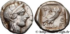 Greek Coins ATTICA - ATHENS Type : Tétradrachme  Date : c. 430 AC.  Mint name / Town : Athènes  Metal : silver  Diameter : 25,5  mm Orientation dies : 9  h. Weight : 17,17  g. Obverse legend : Anépigr