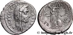 Roman coins JULIUS CAESAR Type : Denier  Date : février - mars  Date : 44 AC.  Mint name / Town : Rome  Metal : silver  Millesimal fineness : 950  ‰ Diameter : 18  mm Orientation dies : 8  h. Weight :