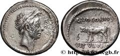 Roman coins JULIUS CAESAR Type : Denier  Date : 40 AC.  Mint name / Town : Rome  Metal : silver  Millesimal fineness : 950  ‰ Diameter : 18  mm Orientation dies : 6  h. Weight : 3,58  g. Rarity : R3  