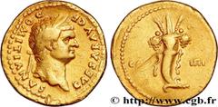Roman coins DOMITIANUS Type : Aureus  Date : 76  Mint name / Town : Rome  Metal : gold  Diameter : 20  mm Orientation dies : 6  h. Weight : 7,12  g. Rarity : R1  Obverse legend : CAESAR AVG F - DOMITI