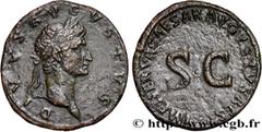 Roman coins AUGUSTUS Type : Sesterce  Date : 96  Mint name / Town : Rome  Metal : copper  Diameter : 33  mm Orientation dies : 5  h. Weight : 18,79  g. Rarity : R3  Obverse legend : DIVVS AVGVSTVS  Ob