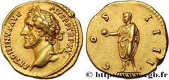 Roman coins ANTONINUS PIUS Type : Aureus  Date : 151-152  Mint name / Town : Rome  Metal : gold  Millesimal fineness : 1000  ‰ Diameter : 19  mm Orientation dies : 6  h. Weight : 7,32  g. Rarity : R2 