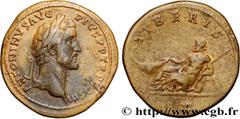 Roman coins ANTONINUS PIUS Type : Sesterce  Date : 140  Mint name / Town : Rome  Metal : copper  Diameter : 35,5  mm Orientation dies : 12  h. Weight : 29,03  g. Rarity : R1  Officine : 3e  Obverse le