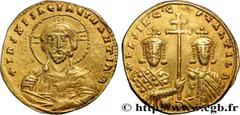 Byzantine coins BASIL II and CONSTANTINE VIII Type : Histamenon Nomisma  Date : 977  Mint name / Town : Constantinople  Metal : gold  Millesimal fineness : 1.000  ‰ Diameter : 21  mm Orientation dies 
