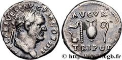 Roman coins VESPASIAN Type : Denier  Date : 72  Mint name / Town : Rome  Metal : silver  Millesimal fineness : 900  ‰ Diameter : 18  mm Orientation dies : 6  h. Weight : 2,90  g. Obverse legend : IMP 