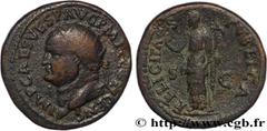 Roman coins VESPASIAN Type : Dupondius  Date : 74  Mint name / Town : Rome  Metal : copper  Diameter : 27  mm Orientation dies : 7  h. Weight : 12,59  g. Obverse legend : IMP CAES VESP AVG P M T P COS